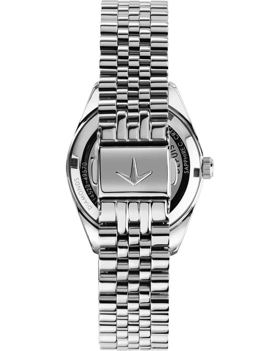 LUCIEN ROCHAT Madame Diamonds Silver Stainless Steel Bracelet