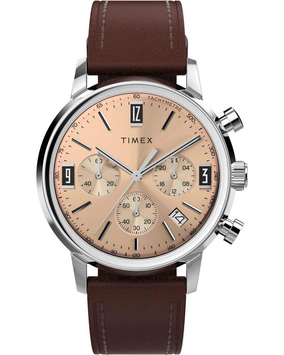 TIMEX Marlin Chronograph Brown Leather Strap