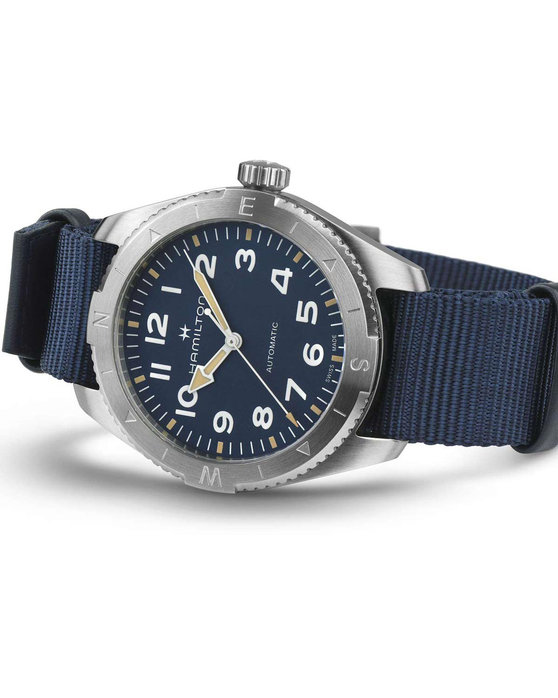 HAMILTON Khaki Field Expedition Automatic Blue Fabric Strap