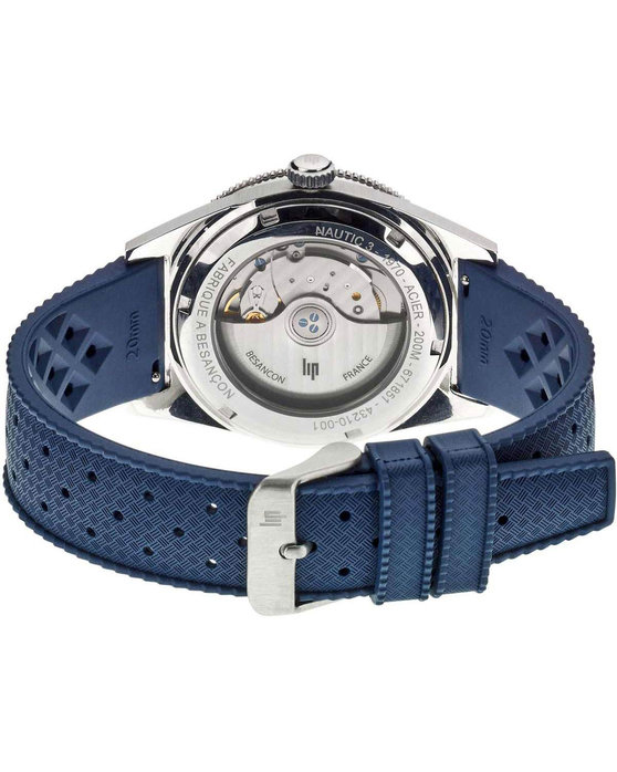 LIP Nautic 3 Automatic Blue Synthetic Strap