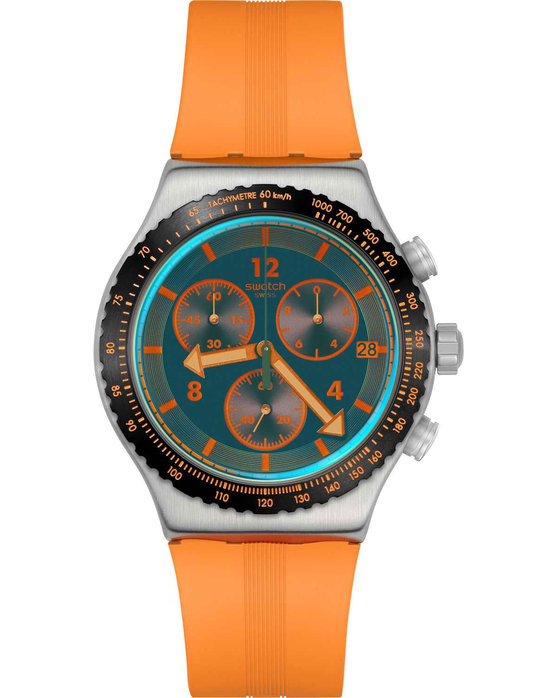 SWATCH Irony Tangerine Tiger Chronograph Orange Rubber Strap