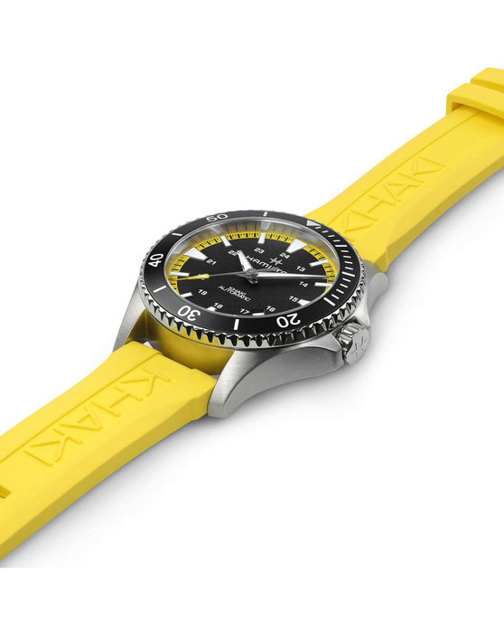 HAMILTON Khaki Navy Scuba Automatic Yellow Rubber Strap