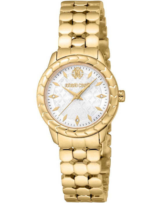 ROBERTO CAVALLI Mini Crystals Gold Stainless Steel Bracelet