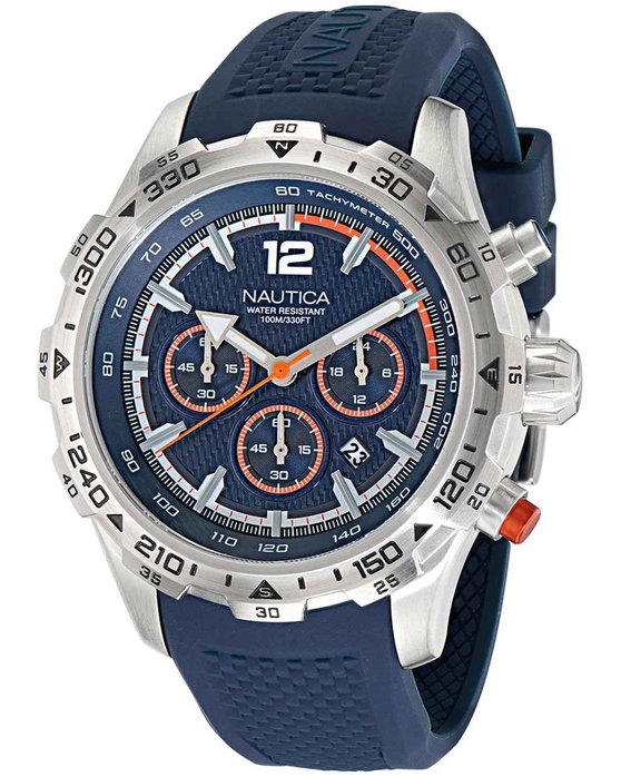 NAUTICA NST Chronograph Blue Silicone Strap