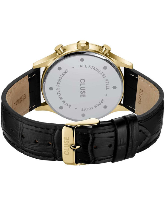 CLUSE Antheor Black Leather Strap