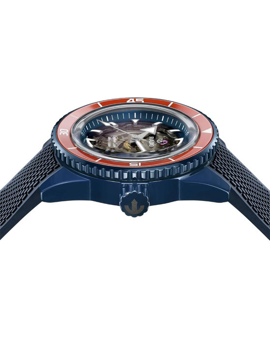 RADO Captain Cook Automatic Skeleton Blue Rubber Strap Limited Edition (R32152209)