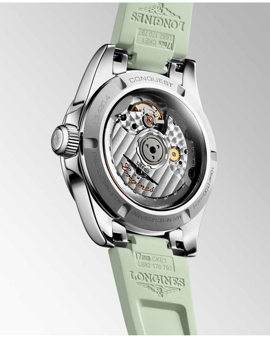 LONGINES Conquest Automatic Green Rubber Strap