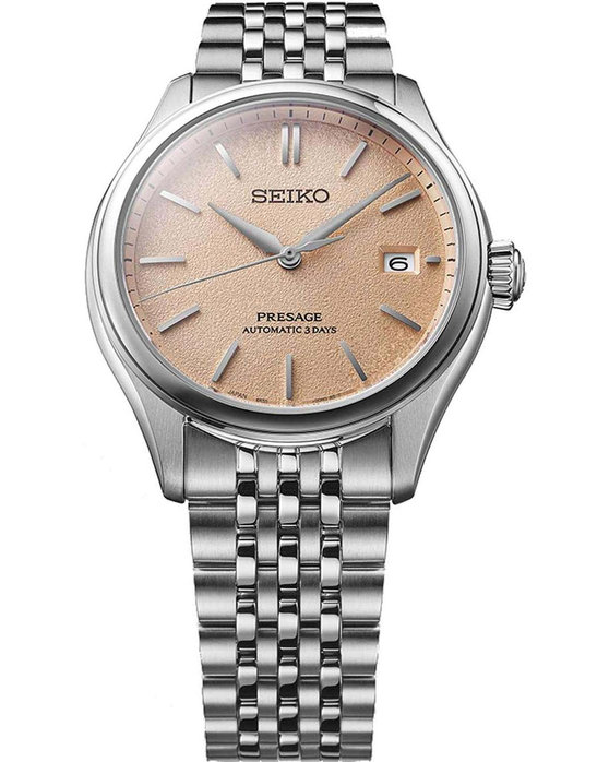 SEIKO Presage Classic Series 'Araigaki' Automatic Silver Stainless Steel Bracelet