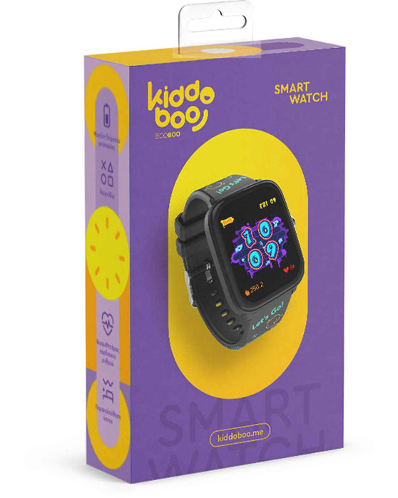 Kiddoboo Smartwatch 2.0 Black Plastic Strap