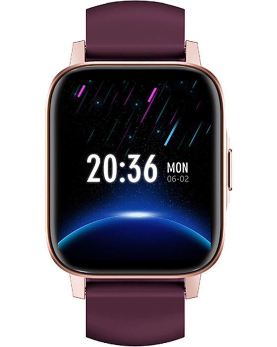 EGOBOO M5 Pop Up Smartwatch Purple Silicone Strap