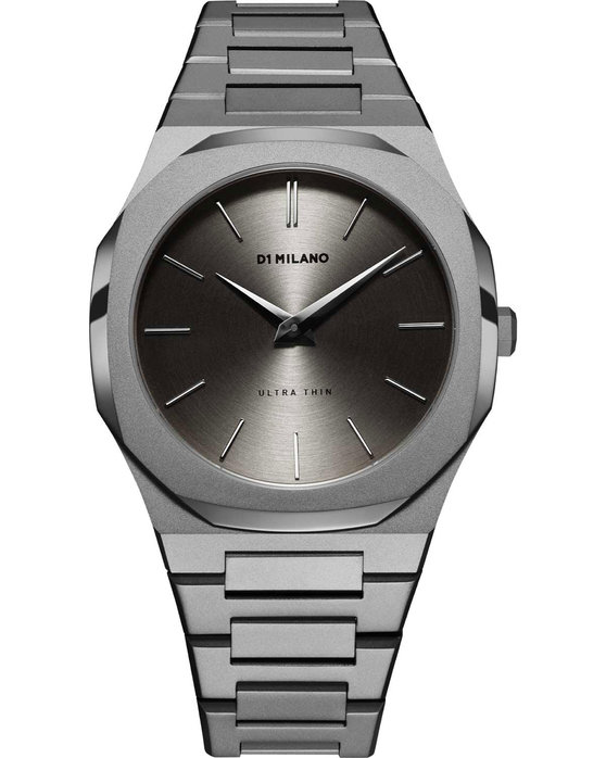 D1 MILANO Ultra Thin Grey Stainless Steel Bracelet