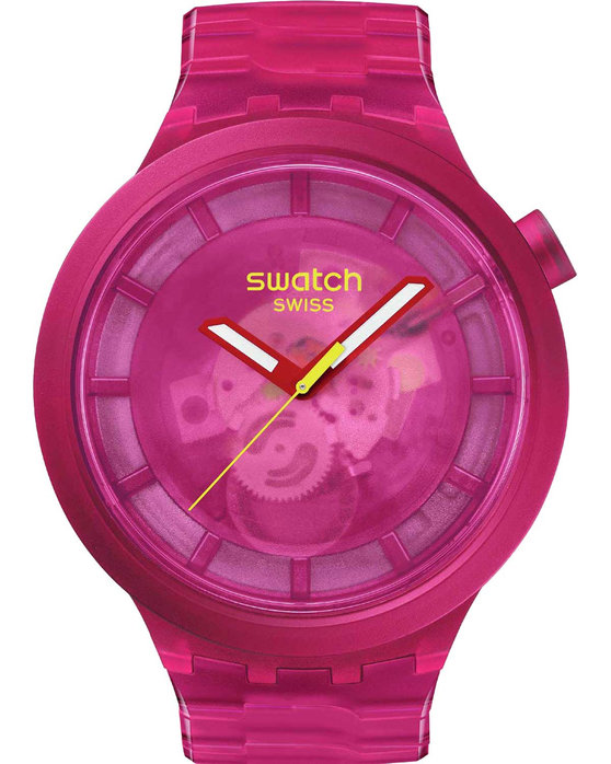 SWATCH Big Bold Colors Of Joy Pink Biosourced Bracelet