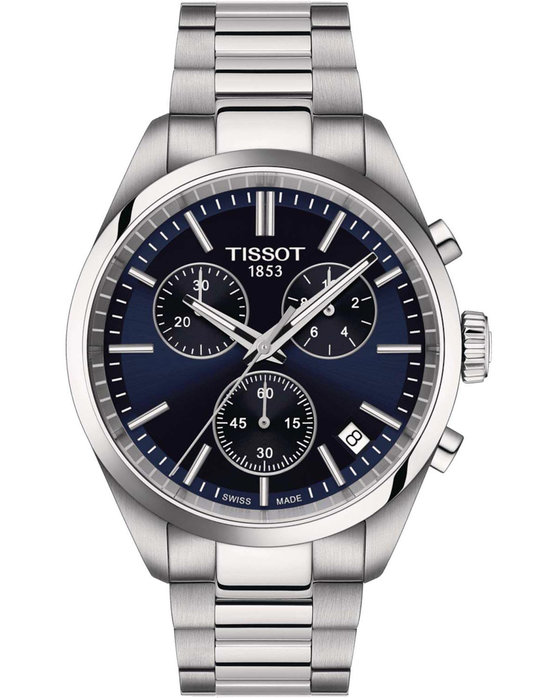 TISSOT T-Classic PR 100 Chronograph Silver Stainless Steel Bracelet