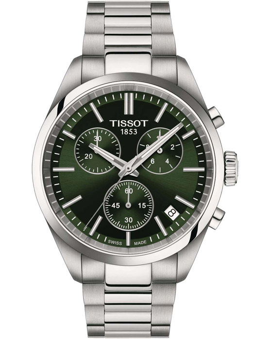 TISSOT T-Classic PR 100 Chronograph Silver Stainless Steel Bracelet