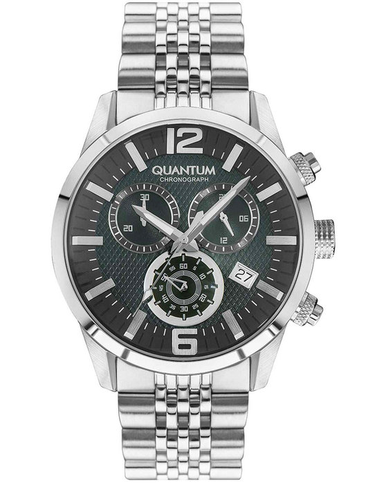 QUANTUM Adrenaline Chronograph Silver Metallic Bracelet