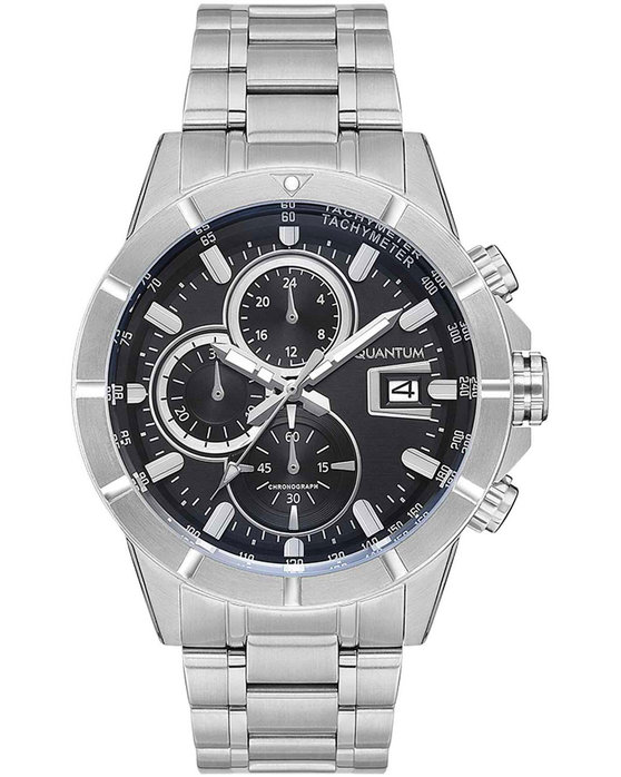 QUANTUM Hunter Chronograph Silver Metallic Bracelet