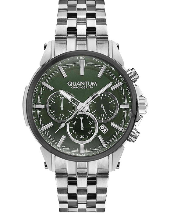 QUANTUM Powertech Chronograph Silver Metallic Bracelet