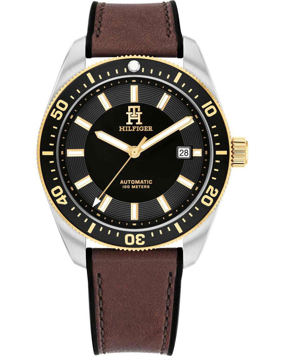 TOMMY HILFIGER Sport Automatic Two Tone Combined Materials Strap