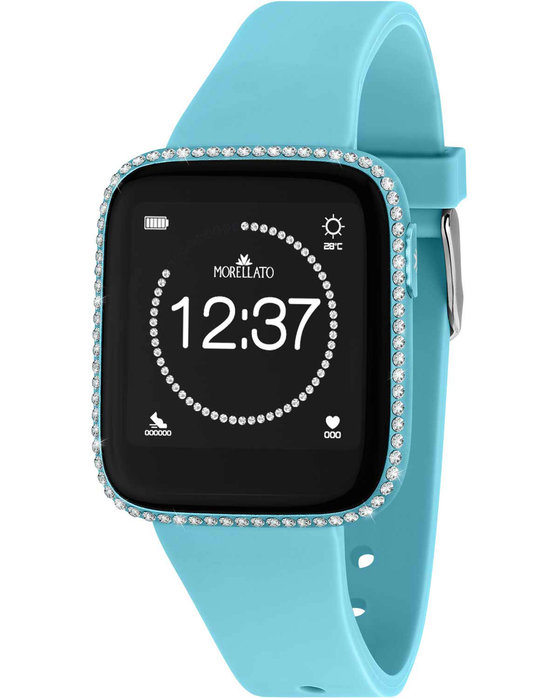 MORELLATO M-01 Crystals Smartwatch Light Blue Plastic Strap