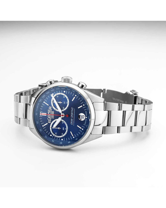 ROAMER Gran Sportivo Chronograph Silver Stainless Steel Bracelet Gift Set