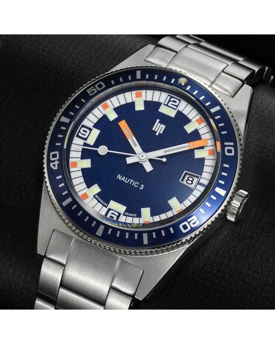 LIP Nautic 3 Automatic Silver Stainless Steel Bracelet