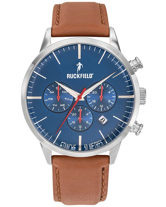 RUCKFIELD Dual Time Brown Leather Strap