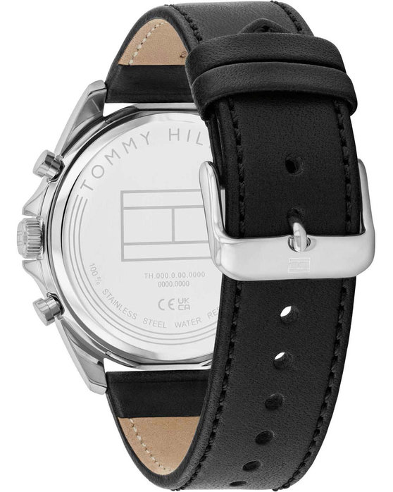 TOMMY HILFIGER Dressed Up Black Leather Strap