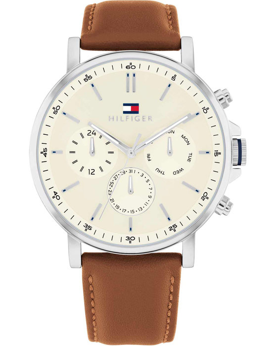 TOMMY HILFIGER Casual Brown Leather Strap