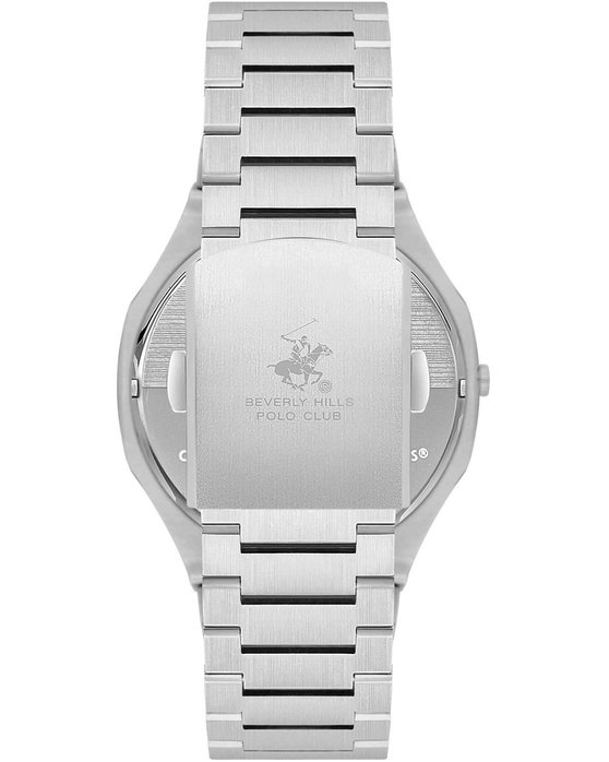 BEVERLY HILLS POLO CLUB Slim Tech 5 Silver Stainless Steel Bracelet