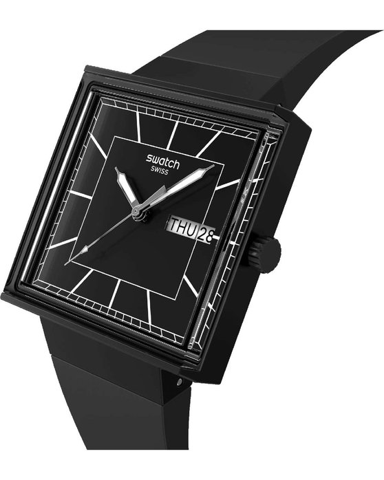 SWATCH Essentials What If Black Again Black Biosourced Strap