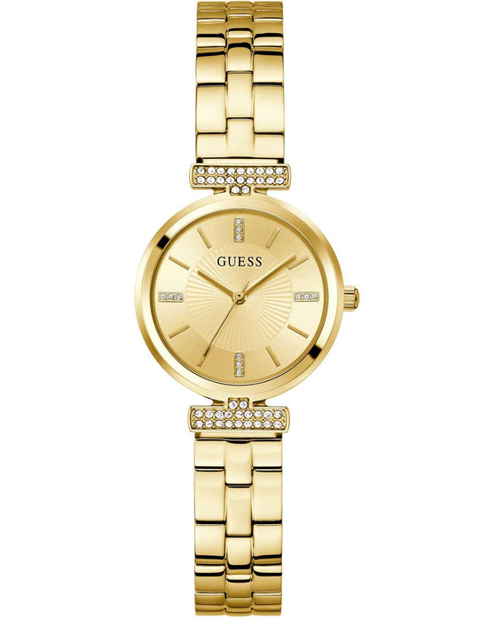 GUESS Array Crystals Gold Stainless Steel Bracelet