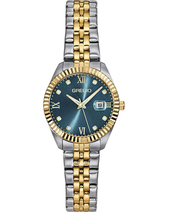 GREGIO Mallory Petit Zircons Two Tone Stainless Steel Bracelet