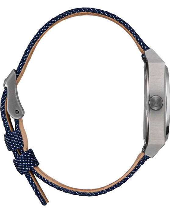 NIXON Medium Time Teller Blue Denim Fabric Strap