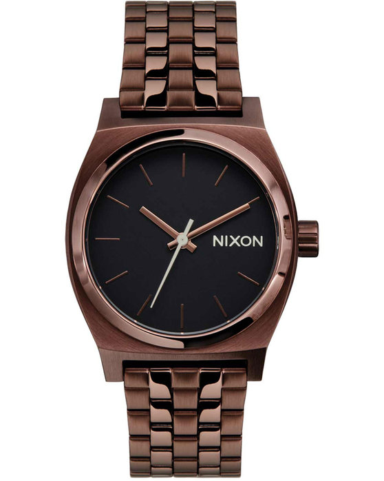 NIXON Time Medium Teller Brown Stainless Steel Bracelet