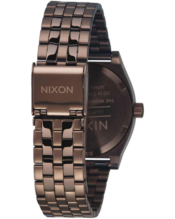 NIXON Time Medium Teller Brown Stainless Steel Bracelet