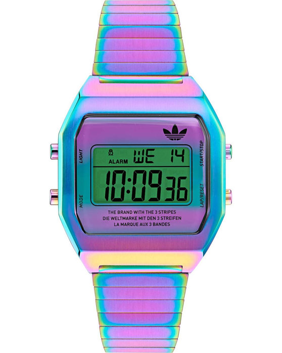 ADIDAS ORIGINALS Digital Two Chronograph Multicolor Stainless Steel Bracelet