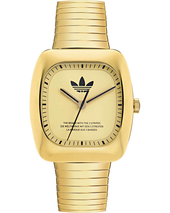 ADIDAS ORIGINALS Retro Wave One Gold Stainless Steel Bracelet