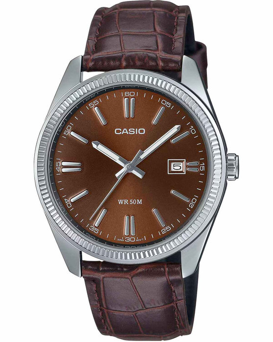 CASIO Collection Brown Leather Strap