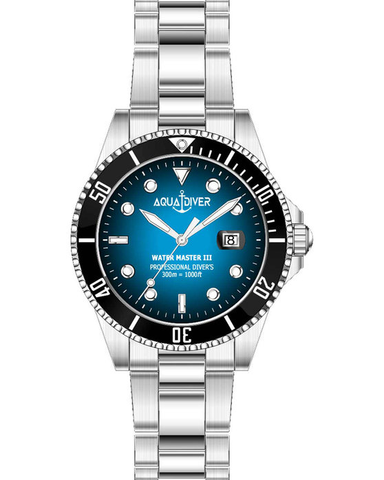 AQUADIVER Water Master III Silver Stainless Steel Bracelet