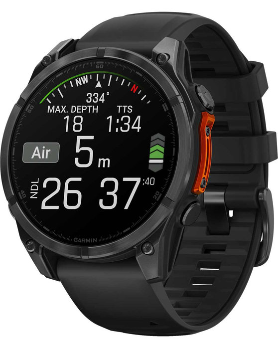 GARMIN Fenix 8 47mm AMOLED Slate Gray with Black Silicone Band