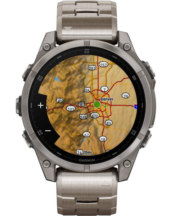 GARMIN Fenix 8 47mm AMOLED Sapphire Titanium with Titanium Bracelet