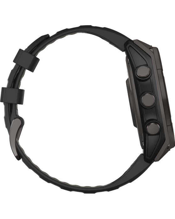 GARMIN Fenix 8 47mm Solar Sapphire Titanium Carbon Gray with Black Silicone Band (preorder)