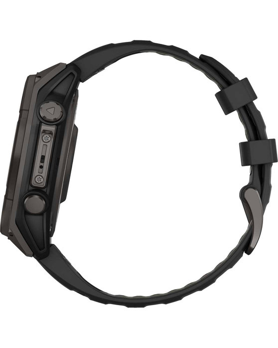 GARMIN Fenix 8 47mm Solar Sapphire Titanium Carbon Gray with Black Silicone Band (preorder)