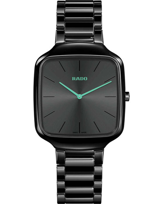 RADO True Square Thinline Black Ceramic Bracelet (R27054152)