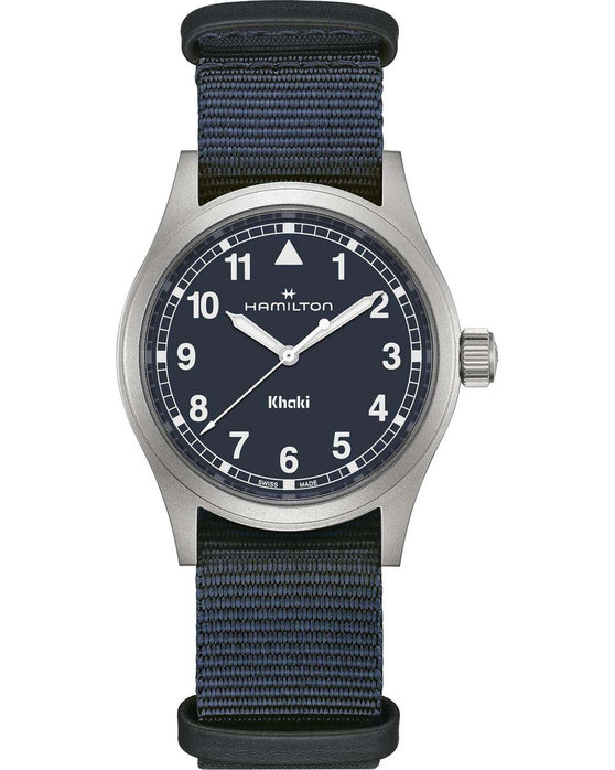 HAMILTON Khaki Field Quartz Blue Fabric Strap