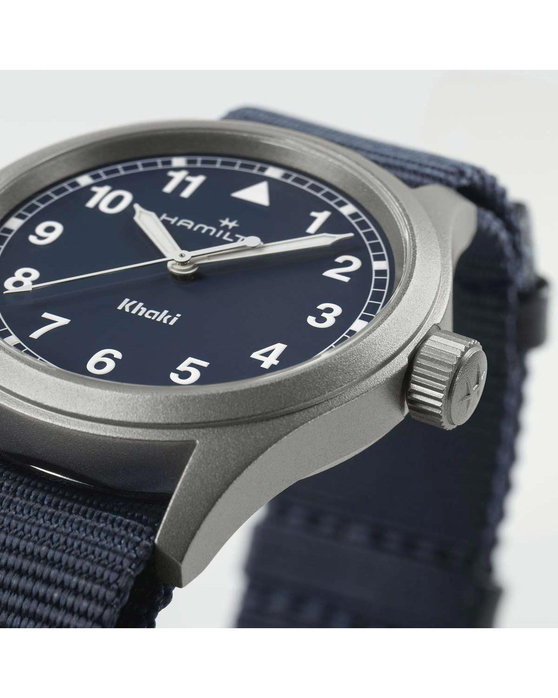 HAMILTON Khaki Field Quartz Blue Fabric Strap