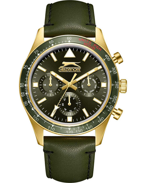 SLAZENGER Green Leather Strap