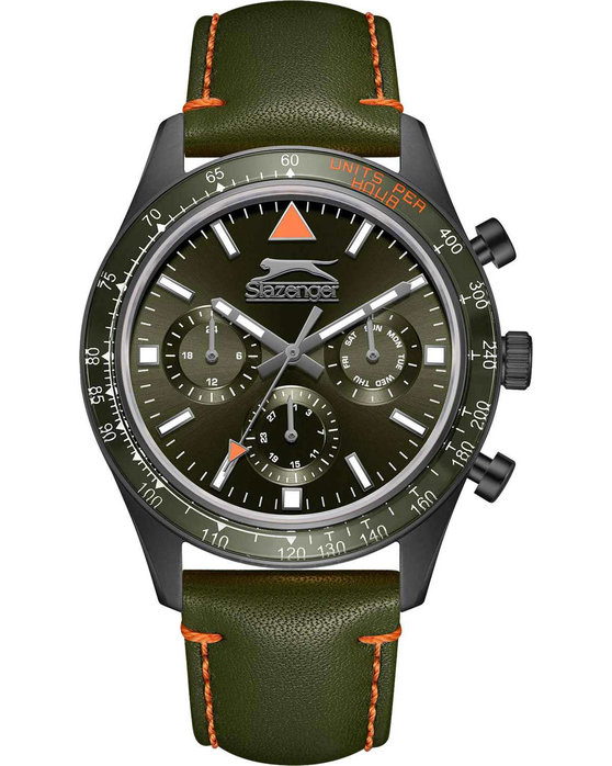 SLAZENGER Green Leather Strap