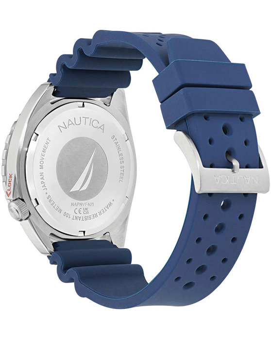 NAUTICA Vintage Solar Blue Silicone Strap