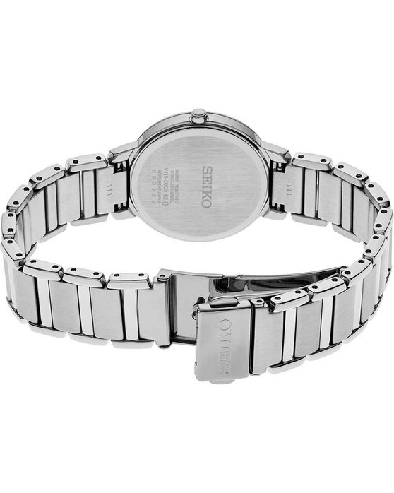 SEIKO Caprice Crystals Solar Silver Stainless Steel Bracelet